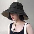 thumbnail image 3 of Wide Brim Sun Hats for Women Summer Uv Protection Beach Hat Fishing Hiking Travel Hat with Chin Strap, 3 of 6