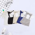 thumbnail image 4 of Mercatoo Shorts Gentleman Set Outfits Baby I𝐧fant Suspenders Romper Boys Solid Strap Boys Outfits&Set Baby Out Fit, 4 of 4