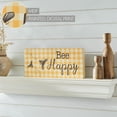 thumbnail image 4 of VHC Brands Buzzy Bees Bee Happy Honey Check MDF Wall Sign 7x16, Spring Decor, Home Decorations for Wall or Door, Spring and Easter Hanging Decoration, 4 of 4