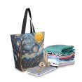 thumbnail image 2 of FORMRS Womens Canvas Tote Bag with Zipper Inner Pocket Shoulder Handbag, Swirling Starry Sky, 2 of 7