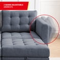 thumbnail image 4 of Puremind Sofa Modulaire avec Ottomane de Rangement, Canapé Sectionnel en U avec Accoudoirs Réglables pour Salon/appartement, Gris Foncé, 4 of 7