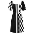 thumbnail image 5 of 2024 Stylish black and white ska inspired Dress Elegant gown elegant evening dresses for women Women dresses summer, 5 of 6