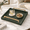Green-17" x 12" x 2.5", variant on Large Black Square Serving Tray 20" x 20" x 3" with Handles for Ottoman and Home Use