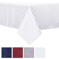 thumbnail image 5 of HA-EMORE Rectangular Tablecloth Waterproof Premium Checkered Tablecloth Cover Protector for Dining Room Parties Dining Table 60 x 84 Inch White, 5 of 7