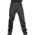thumbnail image 2 of HOMADLES Mens Sports Sweatpants Hiking Casual Relaxed Fit Solid Multi-pocket Jogger Pants Dark Gray 2XL, 2 of 3