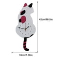 thumbnail image 4 of Naiovety Reloj de pared de gato de construcción fácil de leer y duradero con relojes ABS de operación silenciosa de péndulo Electrodomésticos blanco, 4 of 6