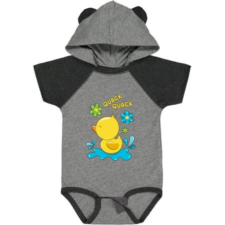 

Inktastic Quack Quack Cute Duckling with Flowers Gift Baby Boy or Baby Girl Bodysuit