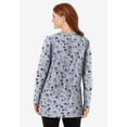 thumbnail image 2 of Woman Within Plus Size Perfect Printed Long-Sleeve Crewneck Tunic, 2 of 6