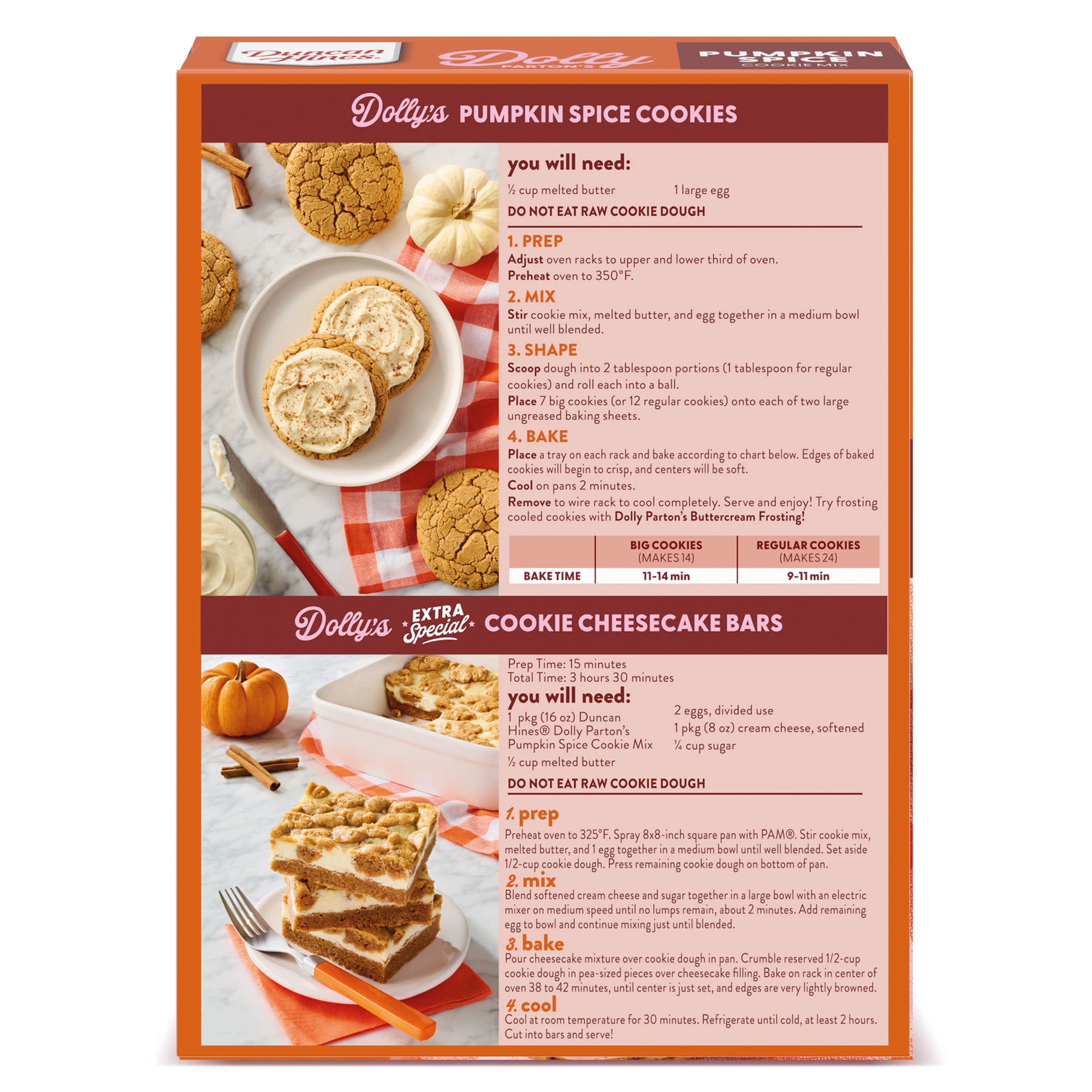 Duncan Hines Dolly Parton's Pumpkin Spice Cookie Mix, 15.25 oz.