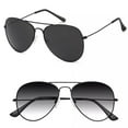 thumbnail image 2 of BlackTinted Aviator Sunglasses for Men Women Vintage Sports Metal Gradient, 2 of 4