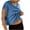 Blue, variant on Wyobmus Womens T Shirts Cut Out Back T-Shirts Batwing Sleeve Tees Patchworked Gym Yoga Crop Tee Shirt Blue