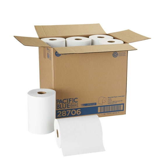 Pacific Blue Basic Paper Towel Hardwound Roll 12 Pack(s), 1 Towels/ Pack