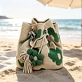 thumbnail image 4 of Handmade Crochet Flower Tote,Knit Floral Purse Bag Boho Woven Beach Handbags Crossbody Shoulder Bag for Women Vacation, 4 of 7