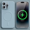 thumbnail image 3 of Original Liquid Silicone For Magsafe Wireless Charge Magnetic Case for iPhone 15 14 Plus 13 12 11 Pro X XR XS Max 7 8 Soft Cover, 3 of 5