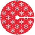 thumbnail image 1 of FMSHPON Christmas Snowflake Xmas Christmas Tree Skirt Stand Mat for Holiday Party Decoration Indoor Outdoor 36 inches, 1 of 6
