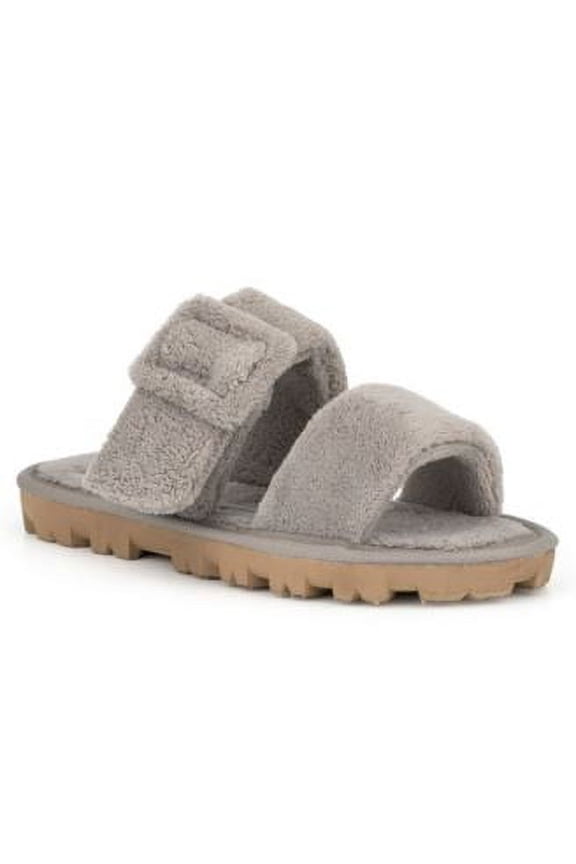 Women's Amantea Fuzzy Slide Flat Sandals
