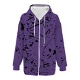thumbnail image 5 of Pyhlmscde Winter Coats for Women, Fall Coats, Hoodies for Women, Women's Zip Up Hoodies Casual Long Sleeve Jacket Oversized Lightweight Pullover Sweatshirts with Pockets Purple XL, 5 of 5