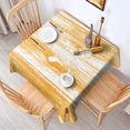 thumbnail image 2 of Square Tablecloth, Waterproof Polyester Table Cover, Wrinkle Resistant & Washable Fabric for Dining, Kitchen, Picnic, 60x60in(152x152cm), Wood Print, 2 of 6