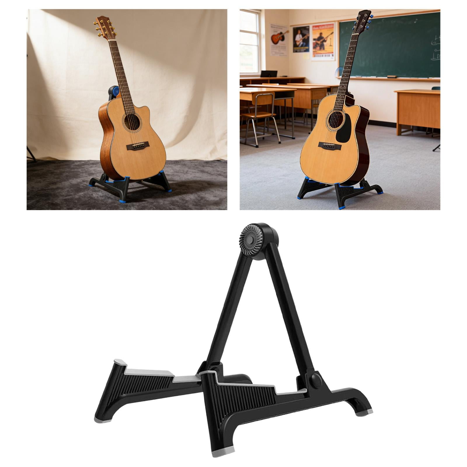 Guitar Stand Electric Musical Rack Holder Folding Nylon TPU Material for Home Concert Studio Musicians