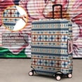 thumbnail image 4 of Blue and Orange Geometric Boho Pattern Luggage Cover Fashion Suitcase Cover Baggage Covers Fit 25-28 Inch Luggage (Go Travel), 4 of 5