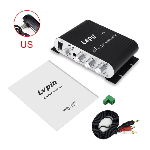 With 12V3A Power+Audio Cable MINI Digital Hi-Fi Car Power Amplifier 2.1CH Digital Subwoofer Stereo Audio Player ,Scalable Fun