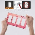 thumbnail image 4 of Pink Diamonds Fallen Switch Cover Decorative Wall Plate / 4-Gang 4-Decor / Standard Size 4.5x8 in, 4 of 5