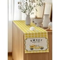 thumbnail image 5 of Table Runner 36 Inches Long for Kitchen Dining, Yellow Truck Dresser Scarf Farmhouse, Dining Table Decorations for Wedding/Parties, Spring Bees Honey Daisy Buffalo Plaid 13 x 36 In, 5 of 8