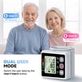 thumbnail image 4 of AlphaGeek Wrist Blood Pressure Monitors Portable Wrist Digital BP Machine Cuff with LED Backlit Display for Dual Users BP Monitor for Home Travel, 4 of 12