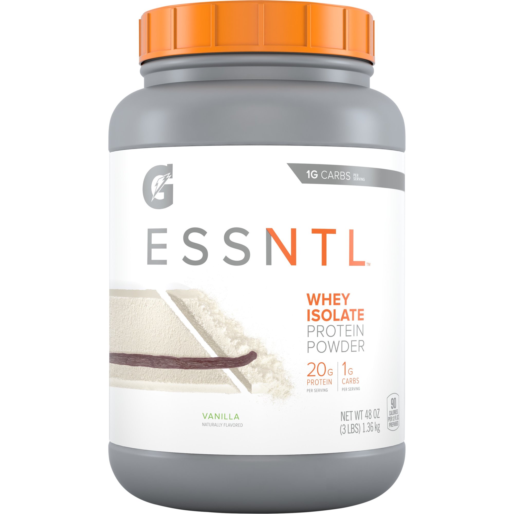 Gatorade G ESSNTL Whey Isolate Protein Powder, Vanilla, 48 oz Canister