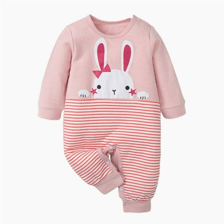 

Baby Girls Bodysuit Cotton Unisex Long Sleeve Bunny Easter Kids Children Cartoon Fashion Outwear Streetwear Spring Summer Rompers Jumpsuits