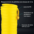 thumbnail image 3 of Kit Accesorios Aire BLOOSOM Para Compresor Con Manguera 20 Piezas Plata/Amarillo, 3 of 4