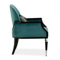 thumbnail image 4 of Michael Amini La Francaise Velvet Accent Chair - Azure/Black, 4 of 12