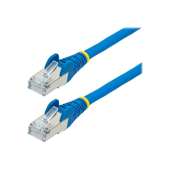StarTech.com 2ft LSZH CAT6a Ethernet Cable, Blue, 10 Gigabit Snagless RJ45 100W PoE Patch Cord, CAT 6A 10GbE 27AWG S/FTP Network Cable w/Strain Relief, Fluke Tested/ETL - Low Smoke Zero Halogen Category 6A (NLBL-2F-CAT6A-PATCH) - Patch cable - RJ-45 (M) to RJ-45 (M) - 2 ft - S/FTP - CAT 6a - IEEE 802.3bt - halogen-free, molded, snagless, stranded - blue
