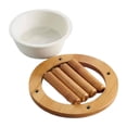 thumbnail image 4 of Cuenco para perros y gatos con soporte de madera de bambú, cuenco de cerámica para comida y agua de mascotas, para cachorros, gatitos, 18 cm x 18 cm x 12 cm, 4 of 8