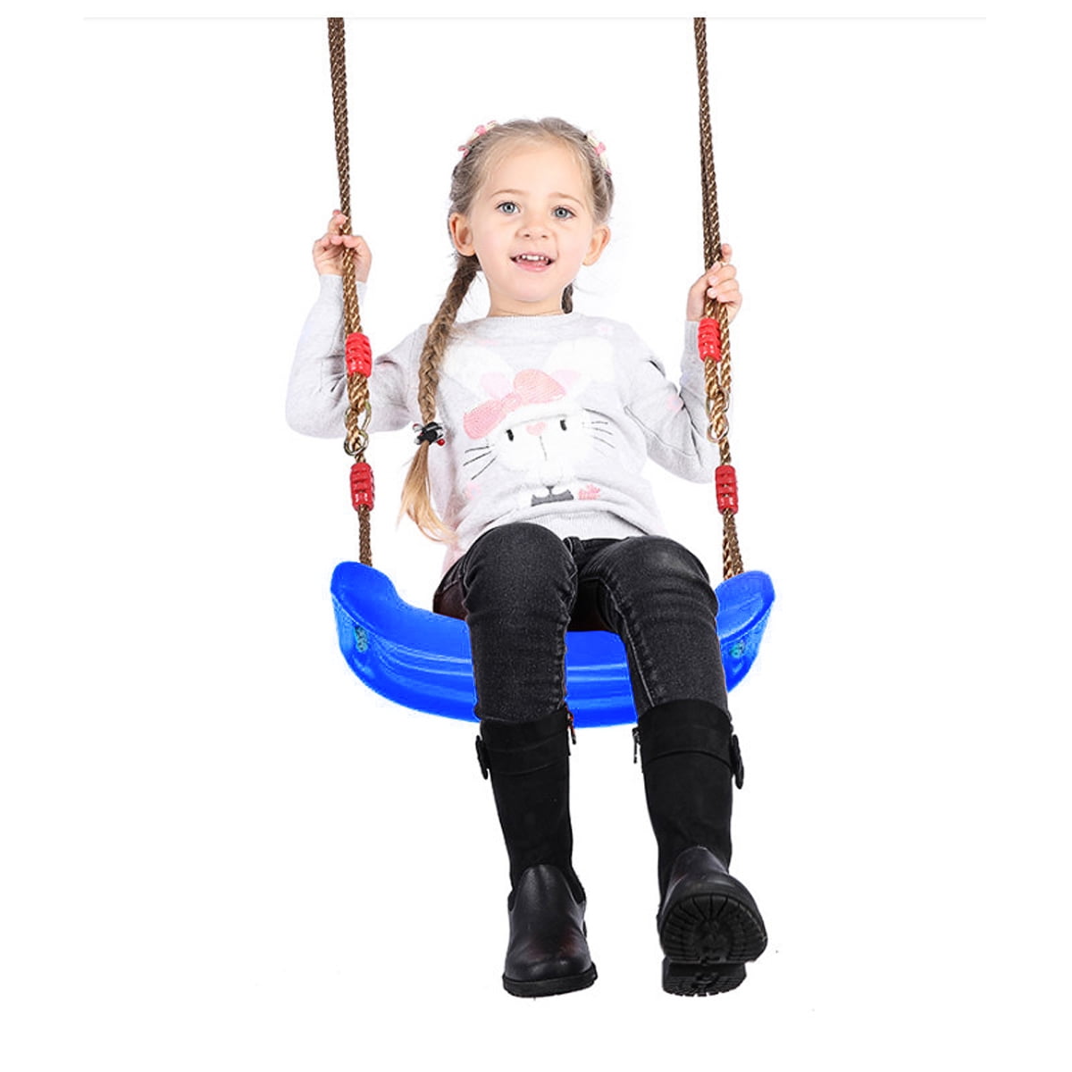 Durable & Lightweight Plastic Swing Seat, Non Slip Tree Swing Set with