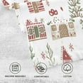 thumbnail image 5 of Yayeee 2 Pack Hand Towels for Bathroom 100% Cotton 16" x 28" Kitchen Towel, Brown Christmas House, 5 of 7