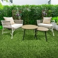 thumbnail image 3 of Sorbus 12pcs 24 Sq. Ft. Interlocking Artificial Grass Tiles – 24"x24" Turf Mats for Patio, Balcony, Deck, Pets & Dog Pee Pad – Self-Draining Outdoor Flooring, 8-Buckle System, 3 of 8