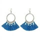 thumbnail image 1 of Pendientes de borlas bohemios de moda para mujer, color dorado, círculos, redondos, largos, color rojo, 1 of 4