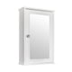 thumbnail image 1 of Gabinete de baño con espejo para montaje en pared, organizador de almacenamiento con una puerta y 2 estantes ajustables, color blanco, 1 of 5