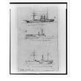 thumbnail image 2 of Historic Framed Print, [Broadside views of three sidewheel steamships:] U.S. Transport Ericcson, U.S. Transport Mayflower, and U.S. Transport Empire City"", 17-7/8" x 21-7/8", 2 of 9
