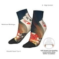 thumbnail image 4 of Bingfone Casino Poker Chips Design Patterned Men's Women's Casual Cotton Socks, 4 of 5