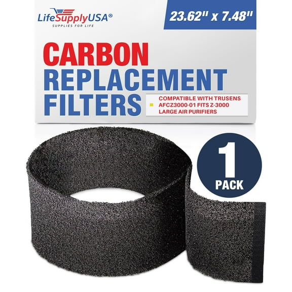 LifeSupplyUSA Carbon Filter Replacement Compatible with TruSens AFCZ3000-01 fits Z-3000 Large Air Purifiers