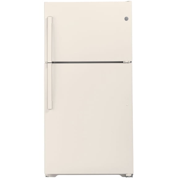 Ge Gte22jtnr 33" Wide 21.9 Cu. Ft. Energy Star Rated Top Mount Refrigerator - Beige