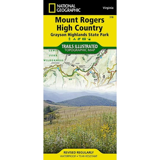 National Geographic Trails Illustrated Map Mount Rogers High Country