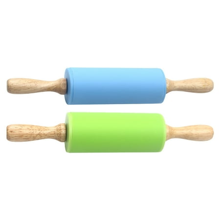 

FRCOLOR 2Pcs Dough Rolling Pins Silicone Dough Roller Pin for Baking Pizza Cookie Baking Tools