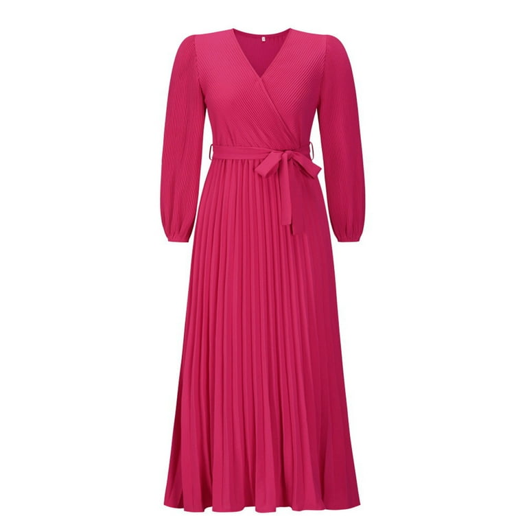 knee length dresses for ladies Tailored Belted Midi Dress