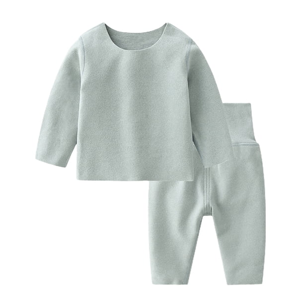Gibobby Conjunto de pantalones para niños Conjunto de 2 piezas de camisetas y pantalones de manga larga para niños pequeños, ropa para niños(Verde,3-6 Meses)