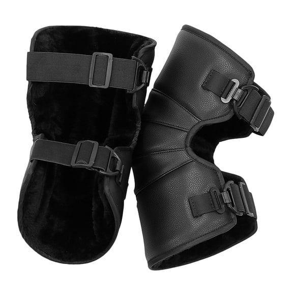 LOLIPPYY 1 Pair Winter Motorcycle Knee Pads Black Thermal Windproof Protective Sleeve for Riding