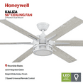 thumbnail image 2 of Honeywell 56" Kaliza Bright White Remote Control Ceiling Fan, 6 Blades, 2 of 7