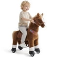 thumbnail image 1 of PonyCycle Jouet Cheval à Chevaucher pour Enfants, Poney en Peluche à Chevaucher avec Son et Frein à Main, à Propulsion pour Enfant, 3–4 Ans, Brun, Ux324, 1 of 10